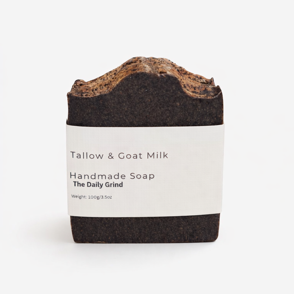The Daily Grind - Tallow & Goat Milk Espresso Exfoliating Soap Bar